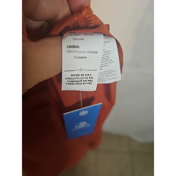 Cupshe Rust Halter Mini Dress M – Crossover Back Summer Vacation Boho Style - Picture 4 of 5